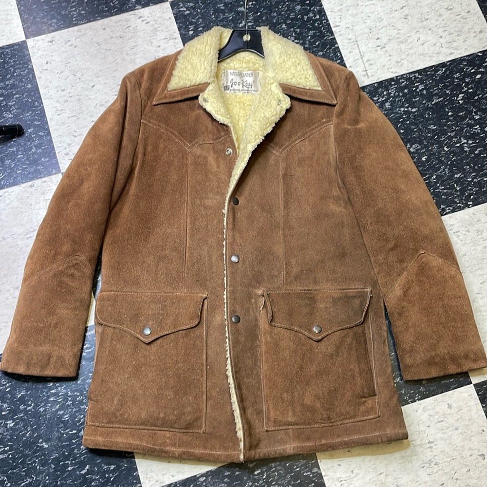 1960s Vintage Jo-o-Kay Sherpa Lined Tan Suede Jacket